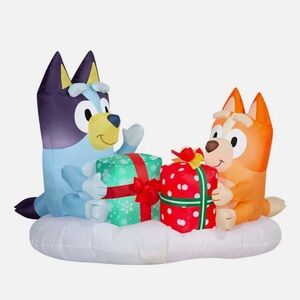 Airblown Bluey & Bingo Present Scene Inflatable, 4'